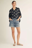 Paige Polka Dot Satin Top