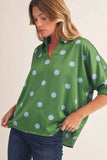 Paige Polka Dot Satin Top