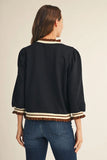 Greer 3/4 Ruffled Edge Top