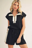 Jan Quarter Zip Shorts Sets