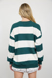 Madi Oversized Wide Stripe Crew Neck Top
