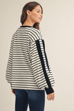 Layden Stripe Puff Sleeve Top