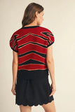 Ellie Zebra Sweater Top