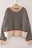 Bailey Trim Stripe Knit Sweater
