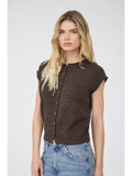 Emery Raw Edge Sleeveless Cardigan