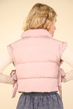 Truthy Bow Detail Vest- Blush