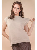 Josie Knit Sweater Vest- Tan