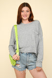 Kinslee Oversized Long Sleeve- H Grey