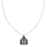 Western Initial Cattle Tag Necklace