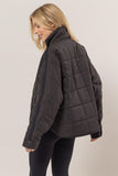 Stormie Quilted Puffer Jacket- Black