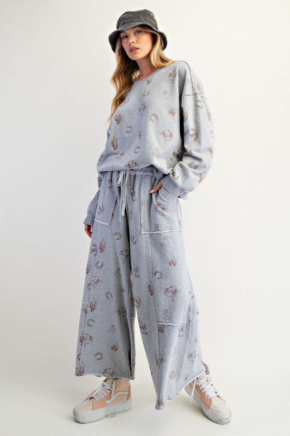 Western Printed Mineral Knit Set