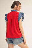 Kori Ruffled Solid Top