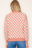 Bionka Checkerdboard Sweater-Blush