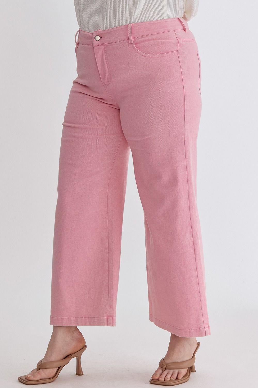 【Anyone more】Miron Pink Lettering Raw Balloon Wide Pants Pink Don't Say It Darling MM Pants