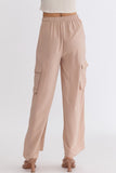 Penny HW Cargo Pants-Lt Taupe