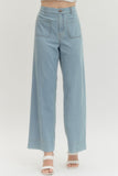 Denim Wide Leg Pants