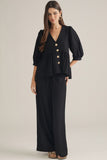 Solid Drawstring Pants