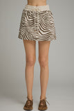 Ivy Zebra Print Mini Skirt
