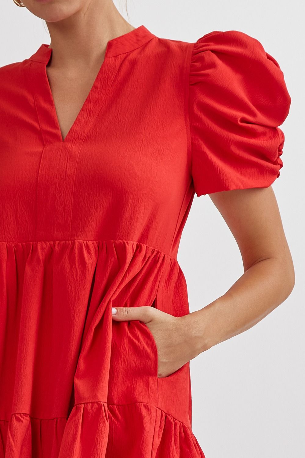 strapless open back dress Red Plaid Shirtwaist Yanis Dress X-Large main image 0