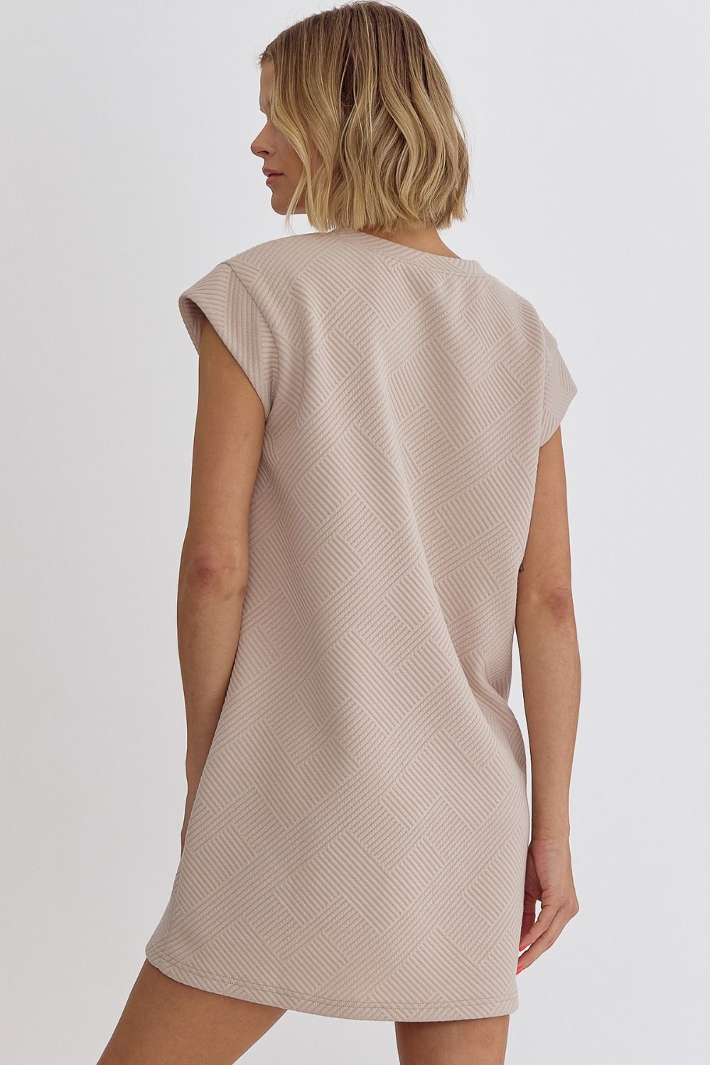 textured mini dress Dina Textured Mini Dress-Lt Taupe – Missy's Boutique