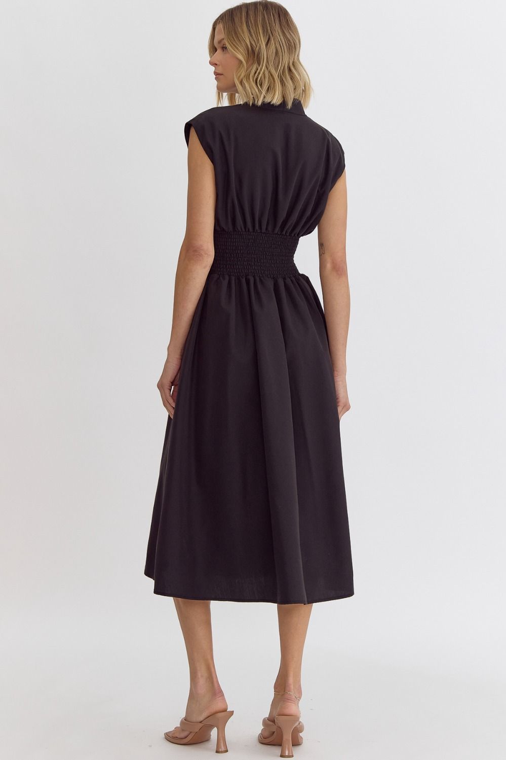 Skyler Solid Zipper Front Midi Dress – Missy's Boutique