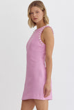 Elanna Textured Pearl Dress-Pink