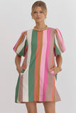 Falon Multi Color Striped Dress