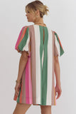 Falon Multi Color Striped Dress