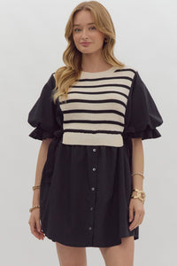 Camie Stripe Puff Sleeve Dress