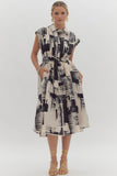 Sayles Abstract Midi Dress