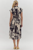 Sayles Abstract Midi Dress