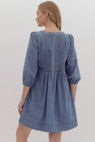 Dianna Denim Bow Detail Dress