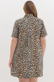 Addison Curvy Collard Leopard Dress