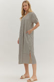 Tressa Black Striped Dress