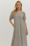 Tressa Black Striped Dress