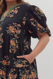 Curvy Randi Floral Puff Sleeve Dress