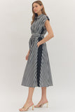 Emma Stripe Cap Sleeve dress