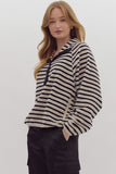 Shiloh Stripe Henley Pullover