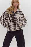 Shiloh Stripe Henley Pullover