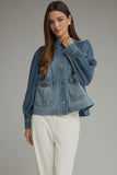 Ava Puff Sleeve Denim Jacket