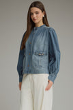 Ava Puff Sleeve Denim Jacket