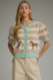 Grace Stripe Horse Detail Sweater