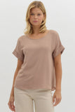 Mandy Cuffed Sleeve Top