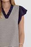 Harley Striped Puff Sleeve Top