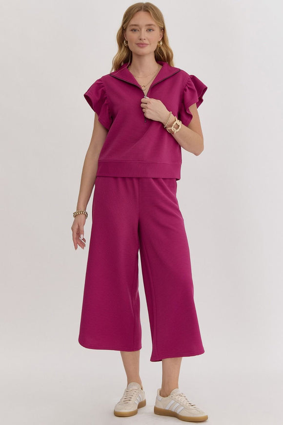 Raven Solid Textured Set -Magenta