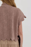 Nina Solid Knitted Top-Mocha