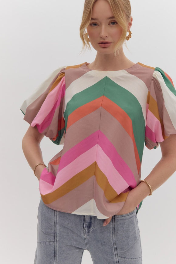 Mason Color Block Top