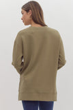 Kaycen Spilt Side Side Pullover- Olive