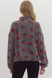 Cherry Print Fleece Pull Over