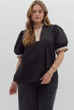 Parker Curvy Bubble Sleeve Top